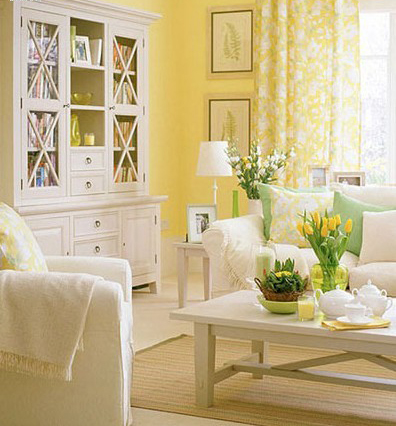 客廳小清新軟裝 強調色彩主次創造美感