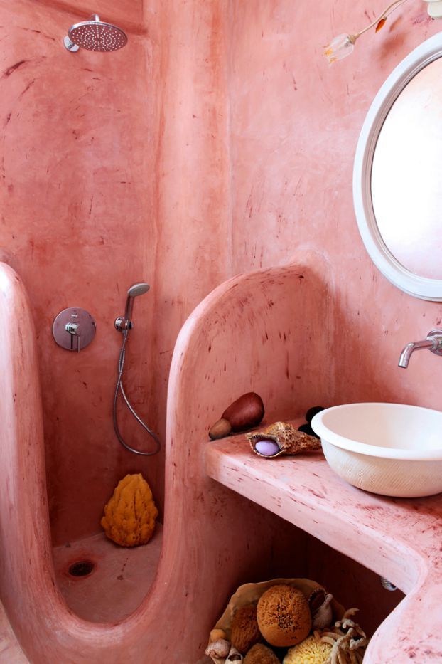 别墅女卧室粉色卫生间软装设计